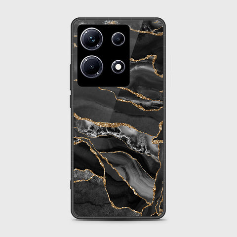 Infinix Note 30   Cover- Black Marble Series - HQ Premium Shine Durable Shatterproof Case