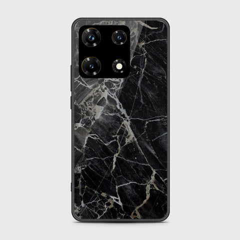 Infinix Note 30 Pro  Cover- Black Marble Series - HQ Premium Shine Durable Shatterproof Case