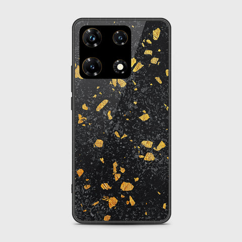 Infinix Note 30 Pro  Cover- Black Marble Series - HQ Premium Shine Durable Shatterproof Case