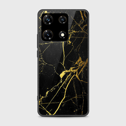 Infinix Note 30 Pro  Cover- Black Marble Series - HQ Premium Shine Durable Shatterproof Case