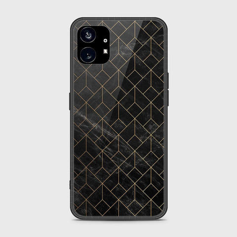 Nothing Phone 1 Cover- Black Marble Series - HQ Premium Shine Durable Shatterproof Case - Soft Silicon Borders