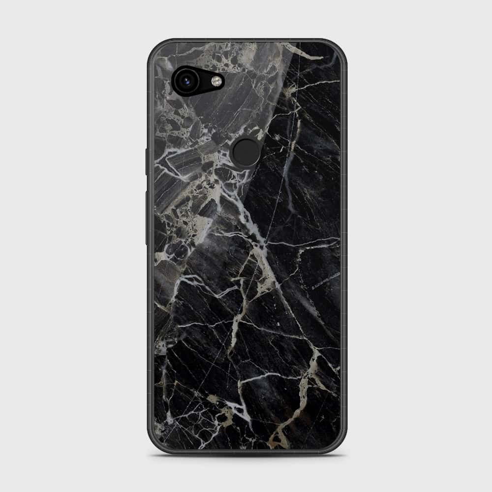 Google Pixel 3a XL Cover- Black Marble Series - HQ Premium Shine Durable Shatterproof Case