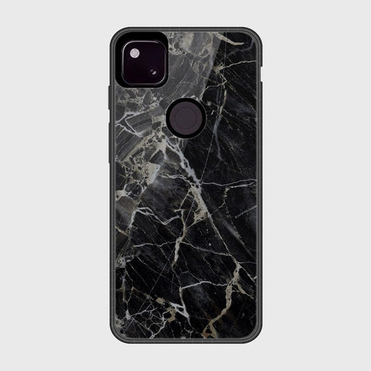 Google Pixel 4a 4G Cover- Black Marble Series - HQ Premium Shine Durable Shatterproof Case