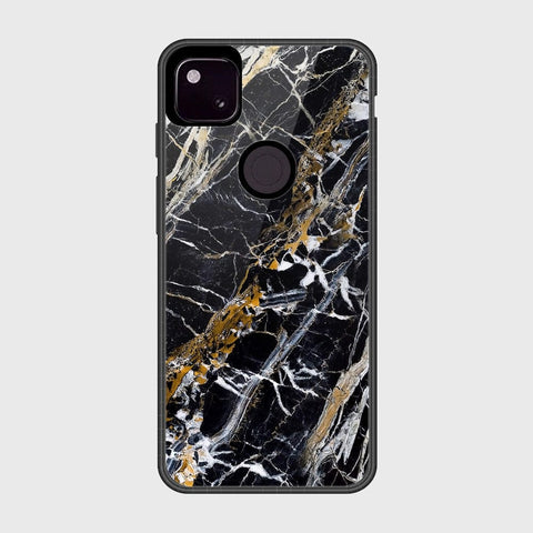 Google Pixel 4a 4G Cover- Black Marble Series - HQ Premium Shine Durable Shatterproof Case