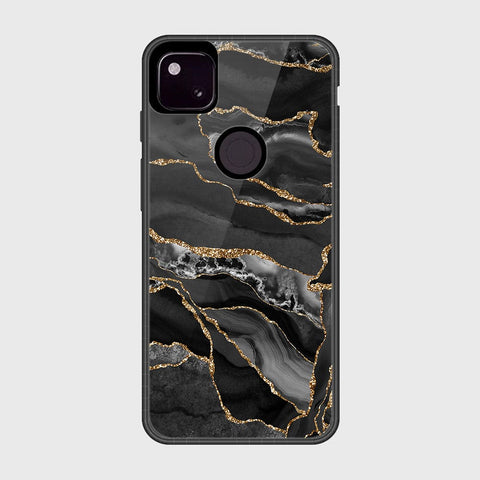 Google Pixel 4a 4G Cover- Black Marble Series - HQ Premium Shine Durable Shatterproof Case