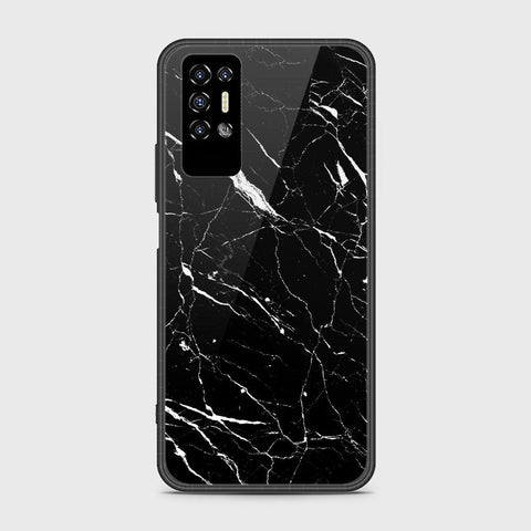 Tecno Pova 2 Cover- Black Marble Series - HQ Premium Shine Durable Shatterproof Case