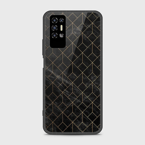 Tecno Pova 2 Cover- Black Marble Series - HQ Premium Shine Durable Shatterproof Case