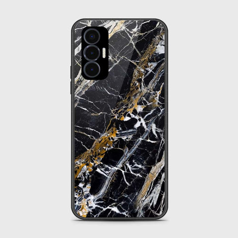 Tecno Pova 3 Cover- Black Marble Series - HQ Premium Shine Durable Shatterproof Case