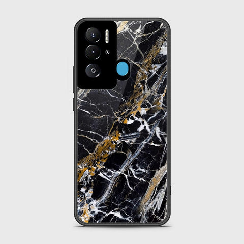 Tecno Pova Neo Cover- Black Marble Series - HQ Ultra Shine Premium Infinity Glass Soft Silicon Borders Case