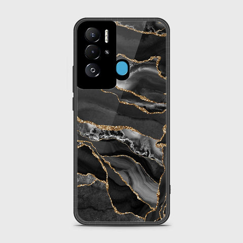 Tecno Pova Neo Cover- Black Marble Series - HQ Ultra Shine Premium Infinity Glass Soft Silicon Borders Case