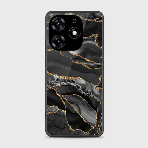 Tecno Spark 10 Pro Cover - Black Marble Series - HQ Premium Shine Durable Shatterproof Case