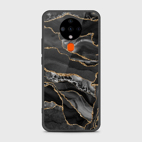 Tecno Spark 6 Cover- Black Marble Series - HQ Premium Shine Durable Shatterproof Case