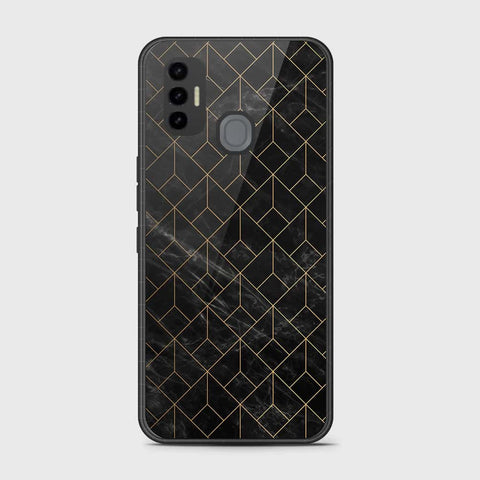 Tecno Spark 7 Cover- Black Marble Series - HQ Premium Shine Durable Shatterproof Case