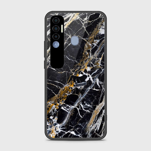 Tecno Spark 7 Pro Cover- Black Marble Series - HQ Premium Shine Durable Shatterproof Case