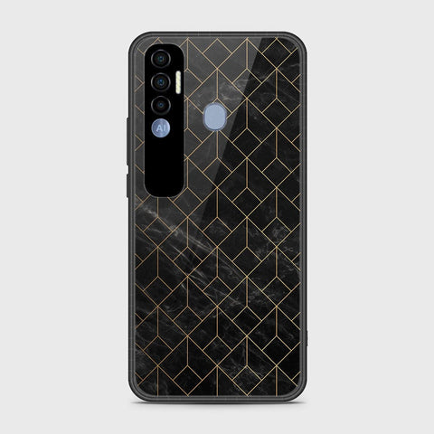 Tecno Spark 7 Pro Cover- Black Marble Series - HQ Premium Shine Durable Shatterproof Case