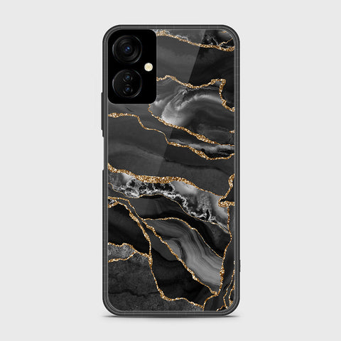 Tecno Spark 9T  Cover- Black Marble Series - HQ Premium Shine Durable Shatterproof Case