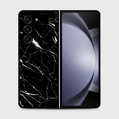 Samsung Galaxy Z Fold 5 5G  Cover- Black Marble Series - HQ Premium Shine Durable Shatterproof Case