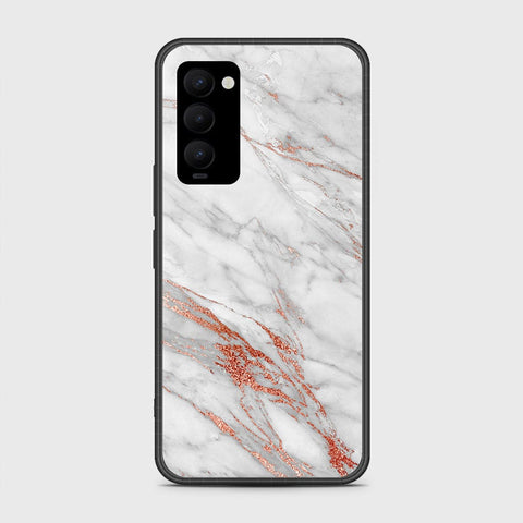 Tecno Camon 18T Cover- White Marble Series - HQ Premium Shine Durable Shatterproof Case - Soft Silicon Borders