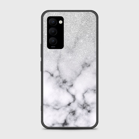 Tecno Camon 18T Cover- White Marble Series - HQ Premium Shine Durable Shatterproof Case - Soft Silicon Borders