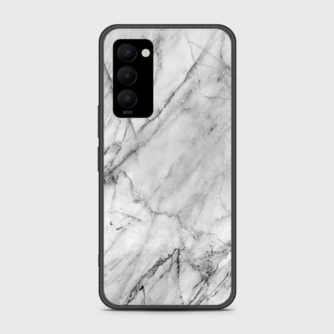 Tecno Camon 18T Cover- White Marble Series - HQ Premium Shine Durable Shatterproof Case - Soft Silicon Borders