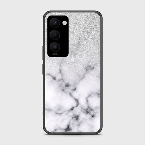 Tecno Camon 18 Premier Cover- White Marble Series - HQ Ultra Shine Premium Infinity Glass Soft Silicon Borders Case