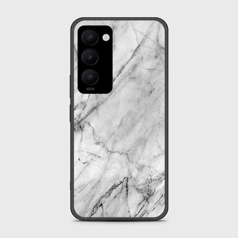 Tecno Camon 18 Premier Cover- White Marble Series - HQ Ultra Shine Premium Infinity Glass Soft Silicon Borders Case