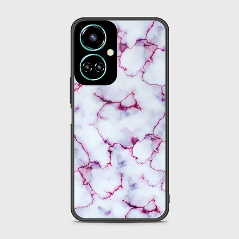 Tecno Camon 19 Cover- White Marble Series - HQ Premium Shine Durable Shatterproof Case