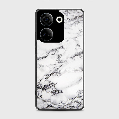 Tecno Camon 20 Pro  Cover- White Marble Series - HQ Premium Shine Durable Shatterproof Case