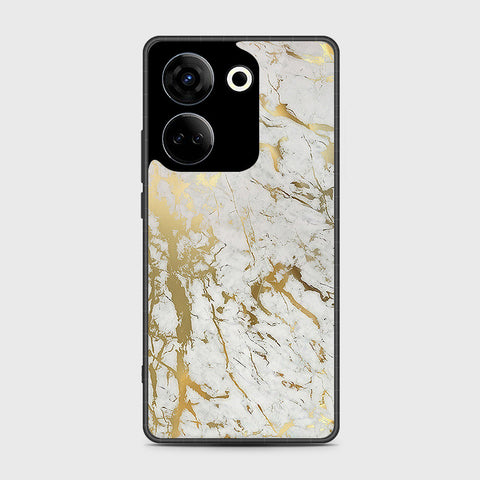 Tecno Camon 20 Pro  Cover- White Marble Series - HQ Premium Shine Durable Shatterproof Case