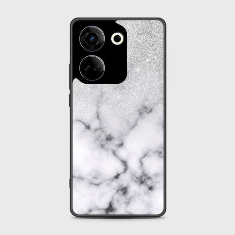 Tecno Camon 20 Pro  Cover- White Marble Series - HQ Premium Shine Durable Shatterproof Case