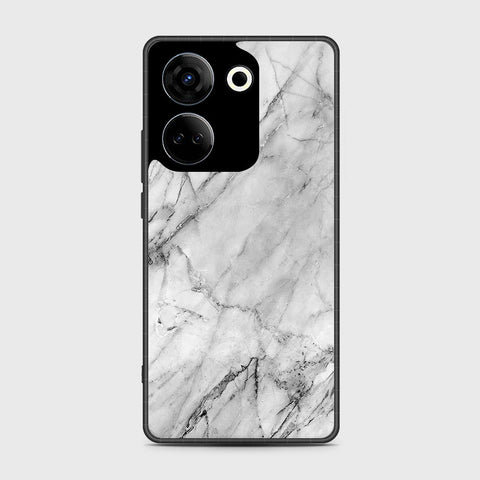 Tecno Camon 20 Pro  Cover- White Marble Series - HQ Premium Shine Durable Shatterproof Case