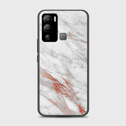 Infinix Hot 12i Cover- White Marble Series - HQ Premium Shine Durable Shatterproof Case