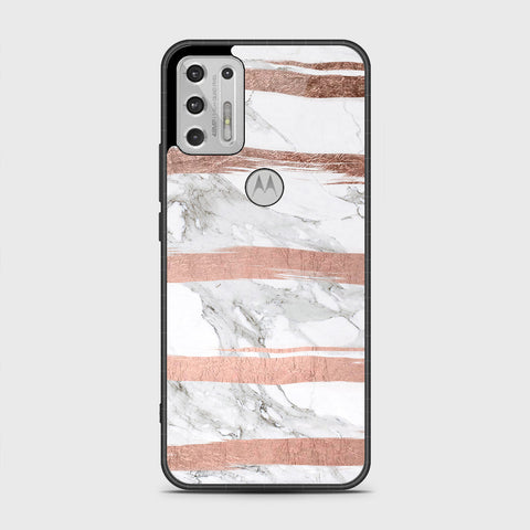 Motorola Moto G Stylus 5G 2021  Cover- White Marble Series - HQ Premium Shine Durable Shatterproof Case