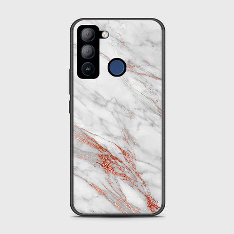 Tecno Pop 5 LTE Cover- White Marble Series - HQ Premium Shine Durable Shatterproof Case