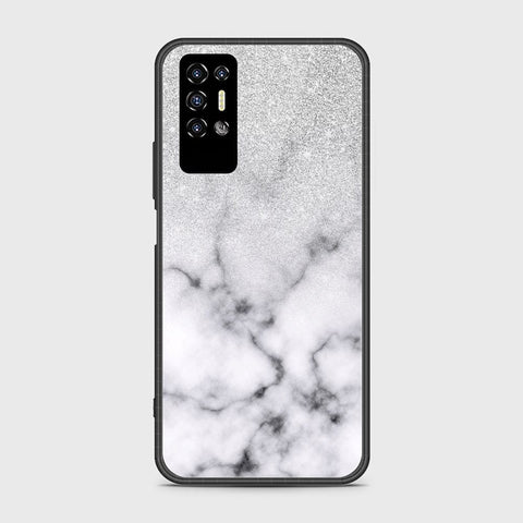 Tecno Pova 2 Cover- White Marble Series - HQ Premium Shine Durable Shatterproof Case