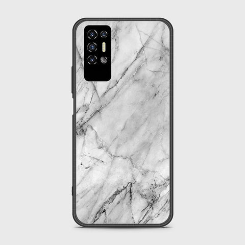 Tecno Pova 2 Cover- White Marble Series - HQ Premium Shine Durable Shatterproof Case