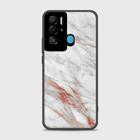 Tecno Pova Neo Cover- White Marble Series - HQ Ultra Shine Premium Infinity Glass Soft Silicon Borders Case