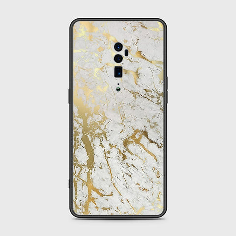 Oppo Reno 10x Zoom Cover- White Marble Series - HQ Premium Shine Durable Shatterproof Case - Soft Silicon Borders