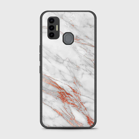 Tecno Spark 7 Cover- White Marble Series - HQ Premium Shine Durable Shatterproof Case