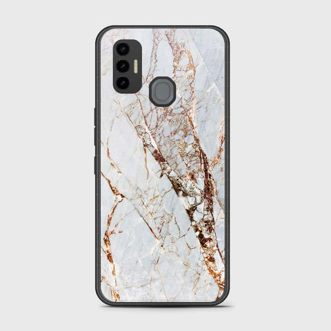 Tecno Spark 7 Cover- White Marble Series - HQ Premium Shine Durable Shatterproof Case