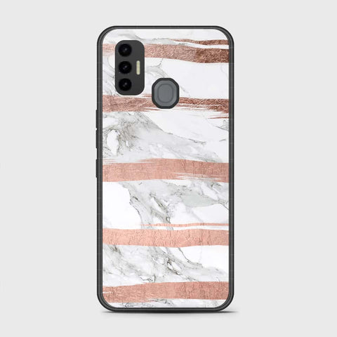 Tecno Spark 7 Cover- White Marble Series - HQ Premium Shine Durable Shatterproof Case