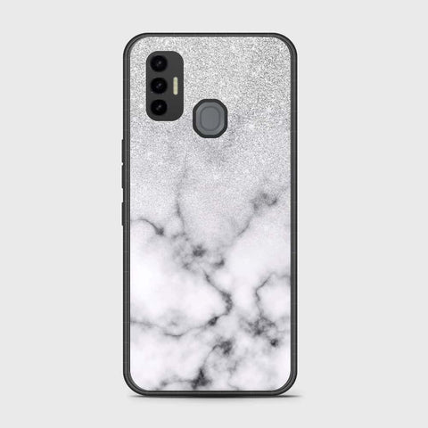 Tecno Spark 7 Cover- White Marble Series - HQ Premium Shine Durable Shatterproof Case