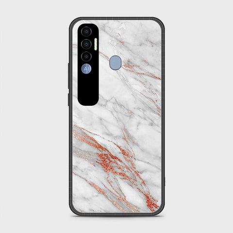 Tecno Spark 7 Pro Cover- White Marble Series - HQ Premium Shine Durable Shatterproof Case