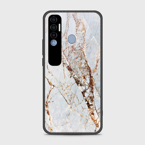 Tecno Spark 7 Pro Cover- White Marble Series - HQ Premium Shine Durable Shatterproof Case