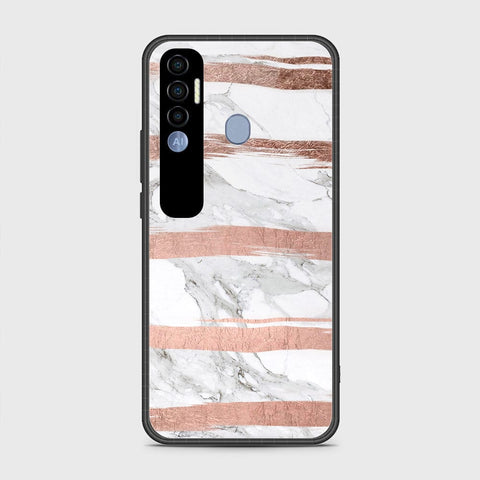 Tecno Spark 7 Pro Cover- White Marble Series - HQ Premium Shine Durable Shatterproof Case