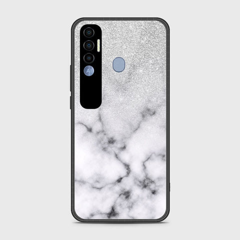 Tecno Spark 7 Pro Cover- White Marble Series - HQ Premium Shine Durable Shatterproof Case