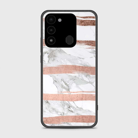 Tecno Spark Go 2022 Cover- White Marble Series - HQ Premium Shine Durable Shatterproof Case