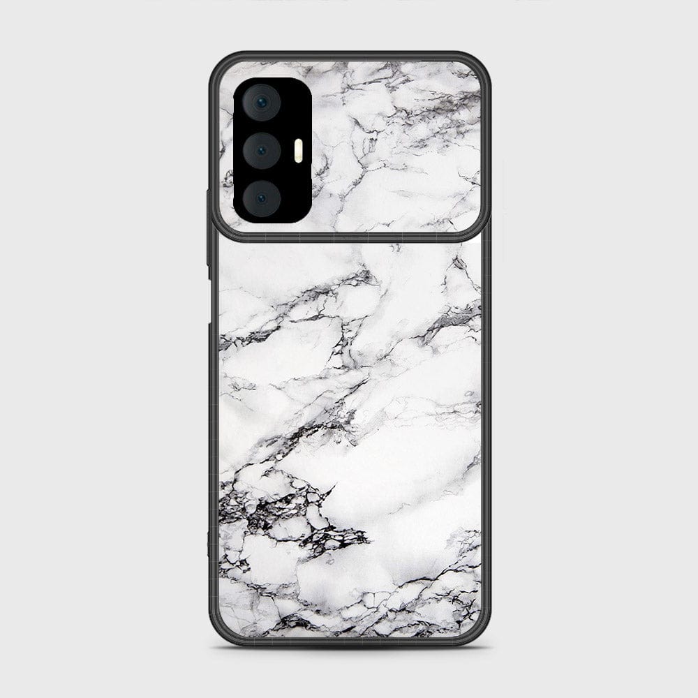 Tecno Spark 8 Pro Cover- White Marble Series - HQ Premium Shine Durable Shatterproof Case