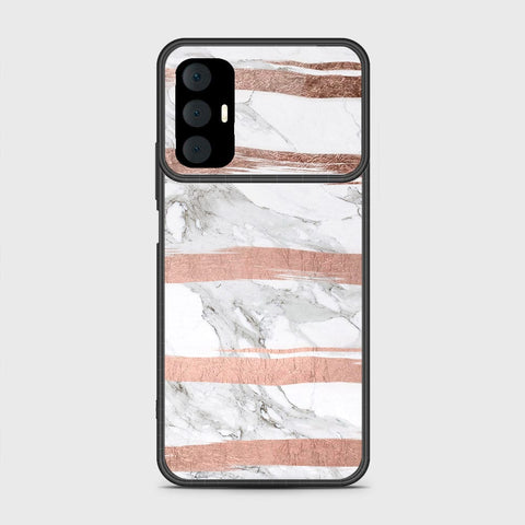 Tecno Spark 8 Pro Cover- White Marble Series - HQ Premium Shine Durable Shatterproof Case