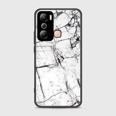 Infinix Hot 20i Cover- White Marble Series 2 - HQ Ultra Shine Premium Infinity Glass Soft Silicon Borders Case